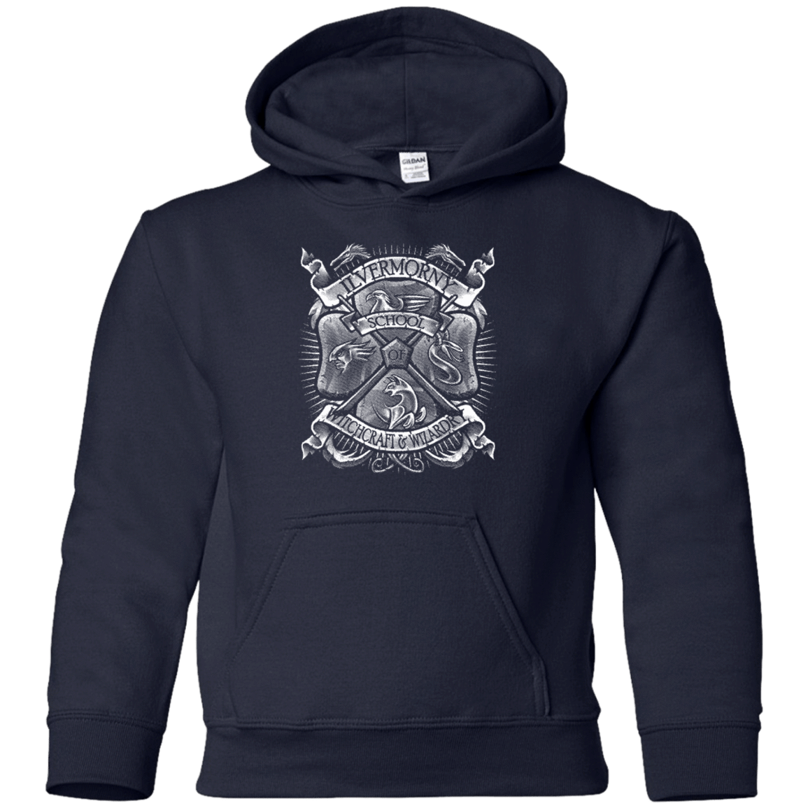 Sweatshirts Navy / YS Fantastic Crest Youth Hoodie