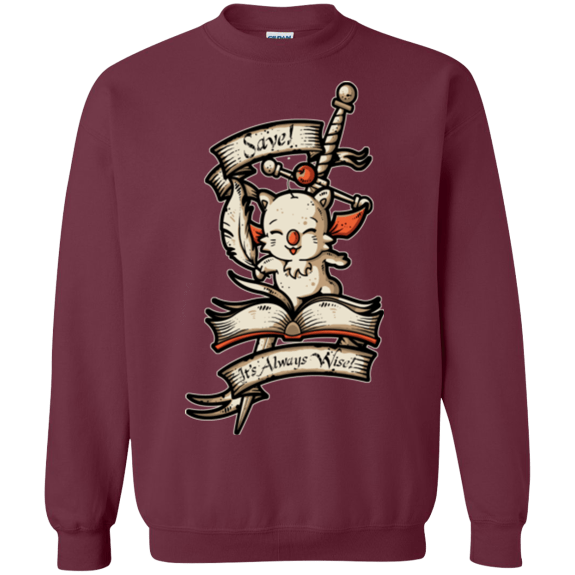 Sweatshirts Maroon / Small FANTASY SAVE POINT Crewneck Sweatshirt