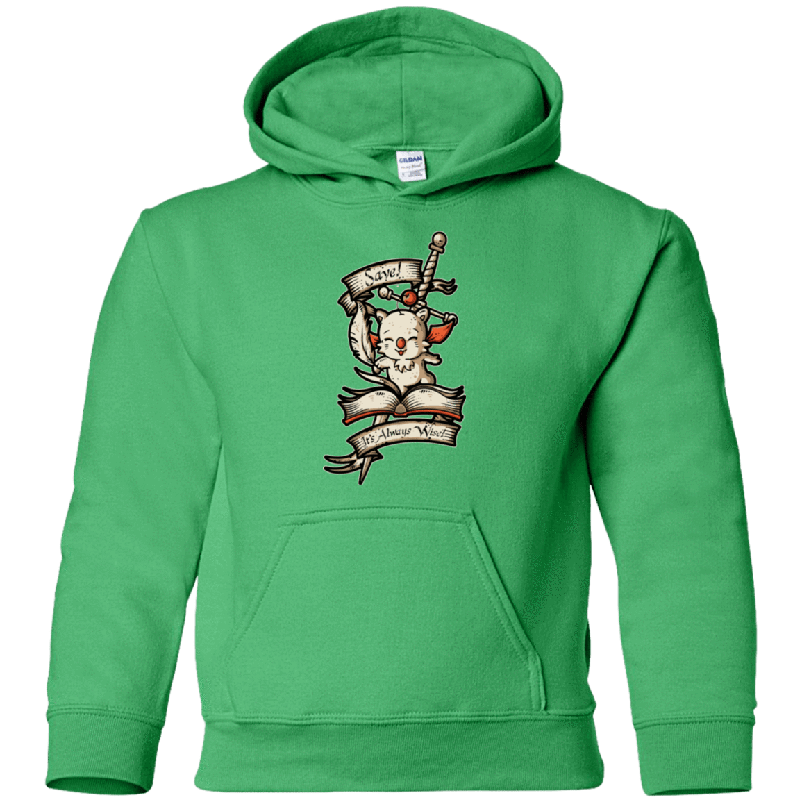 Sweatshirts Irish Green / YS FANTASY SAVE POINT Youth Hoodie