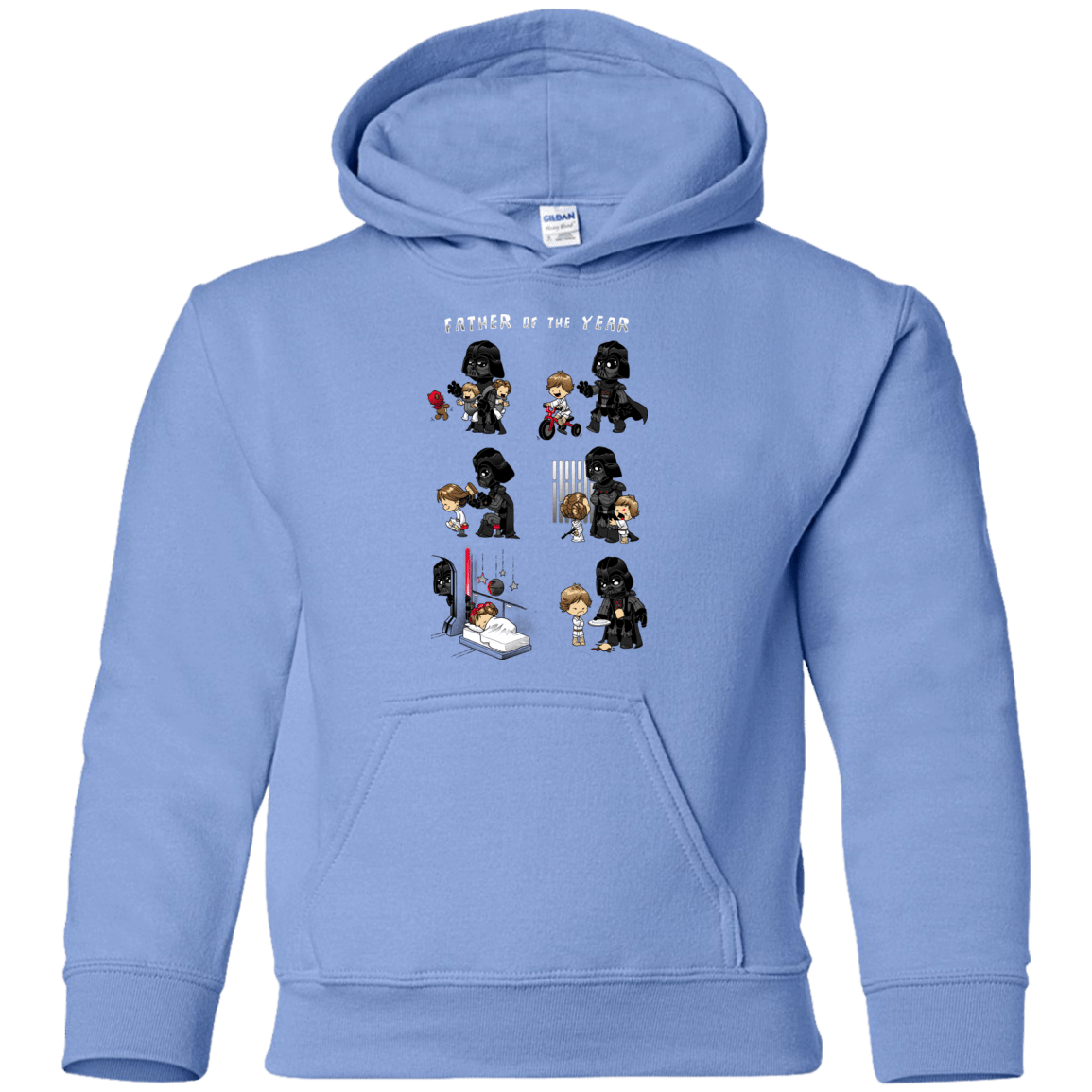 Sweatshirts Carolina Blue / YS Father of the year Youth Hoodie