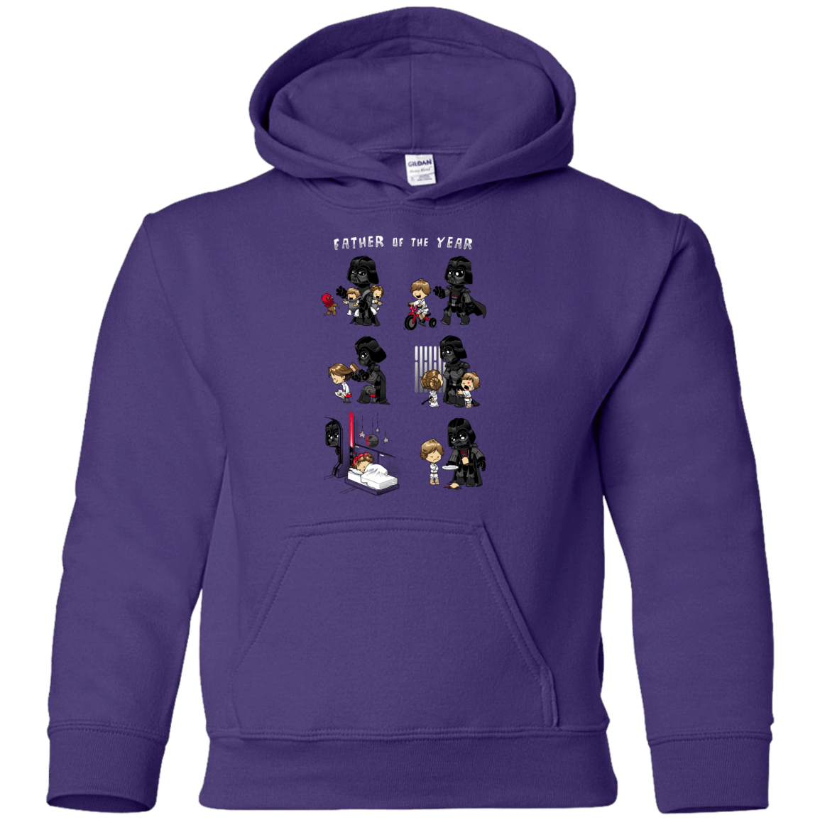 Sweatshirts Purple / YS Father of the year Youth Hoodie