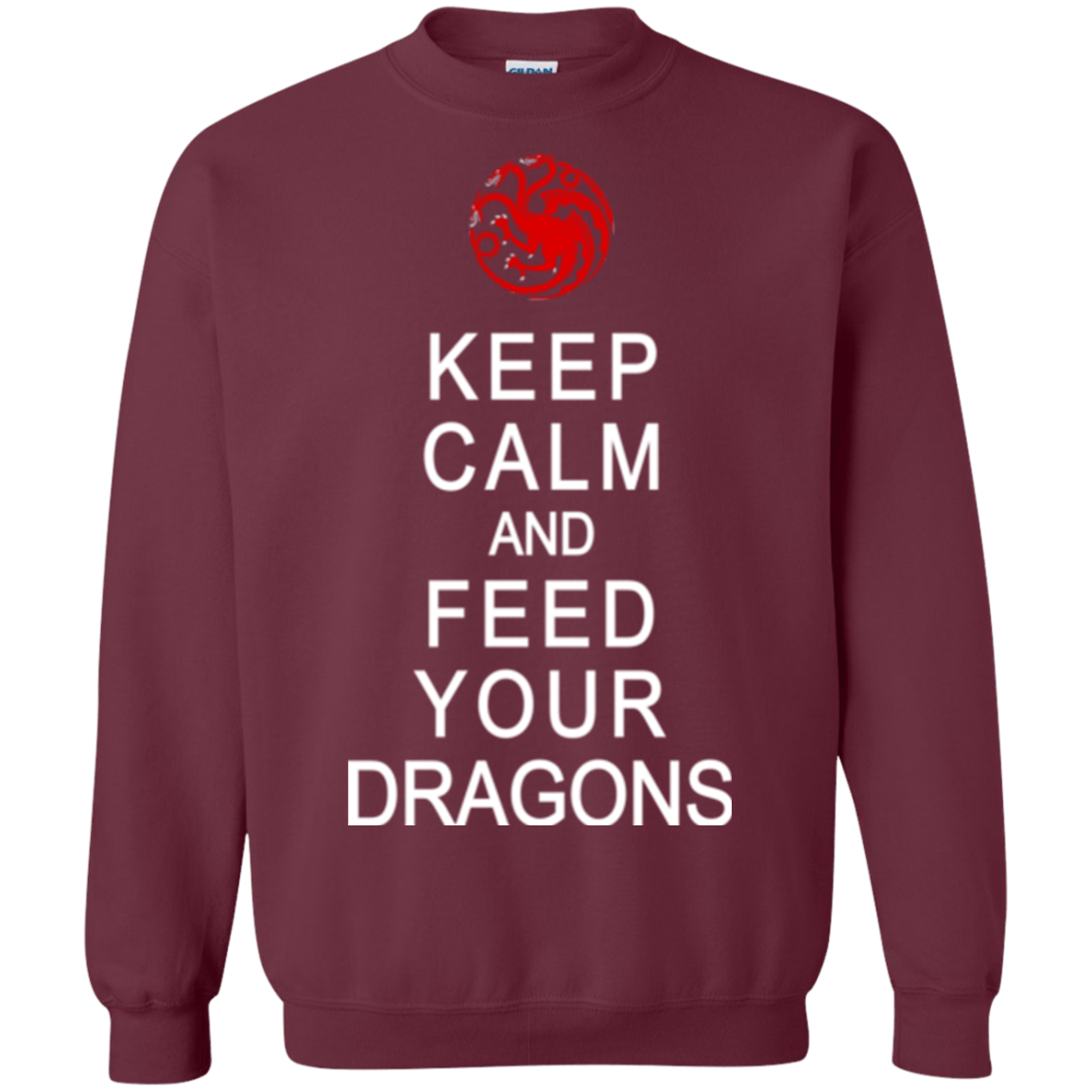 Sweatshirts Maroon / Small Feed dragons Crewneck Sweatshirt