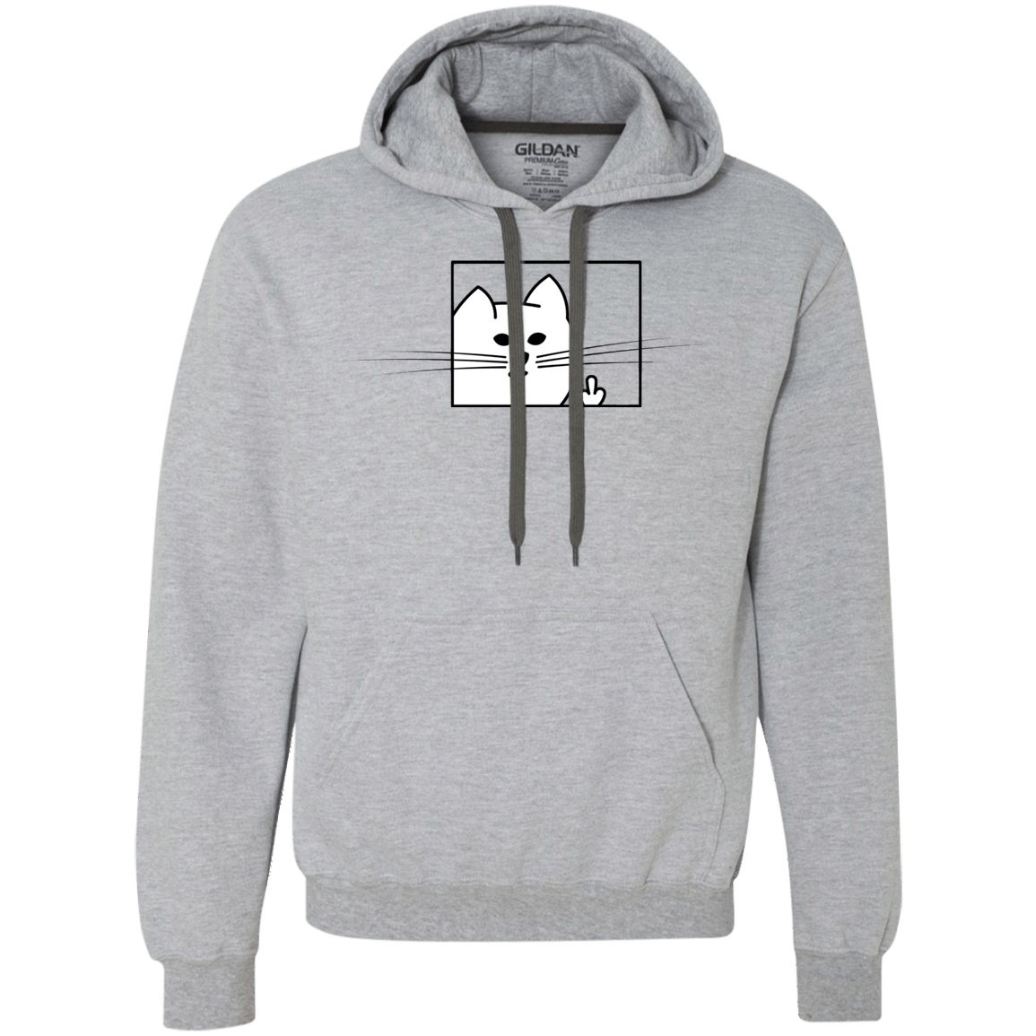Sweatshirts Sport Grey / S Feline Flip Premium Fleece Hoodie