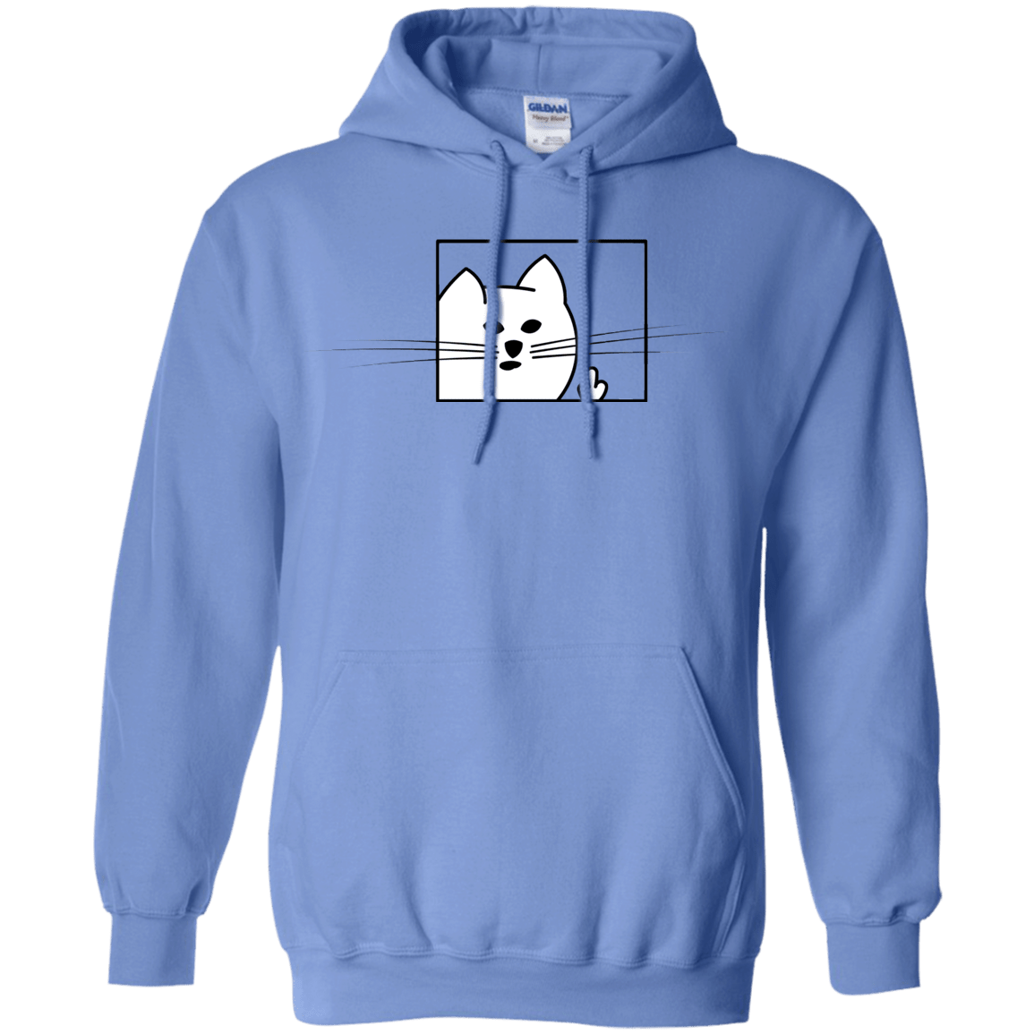 Sweatshirts Carolina Blue / S Feline Flip Pullover Hoodie