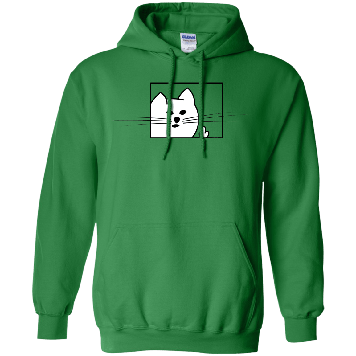 Sweatshirts Irish Green / S Feline Flip Pullover Hoodie