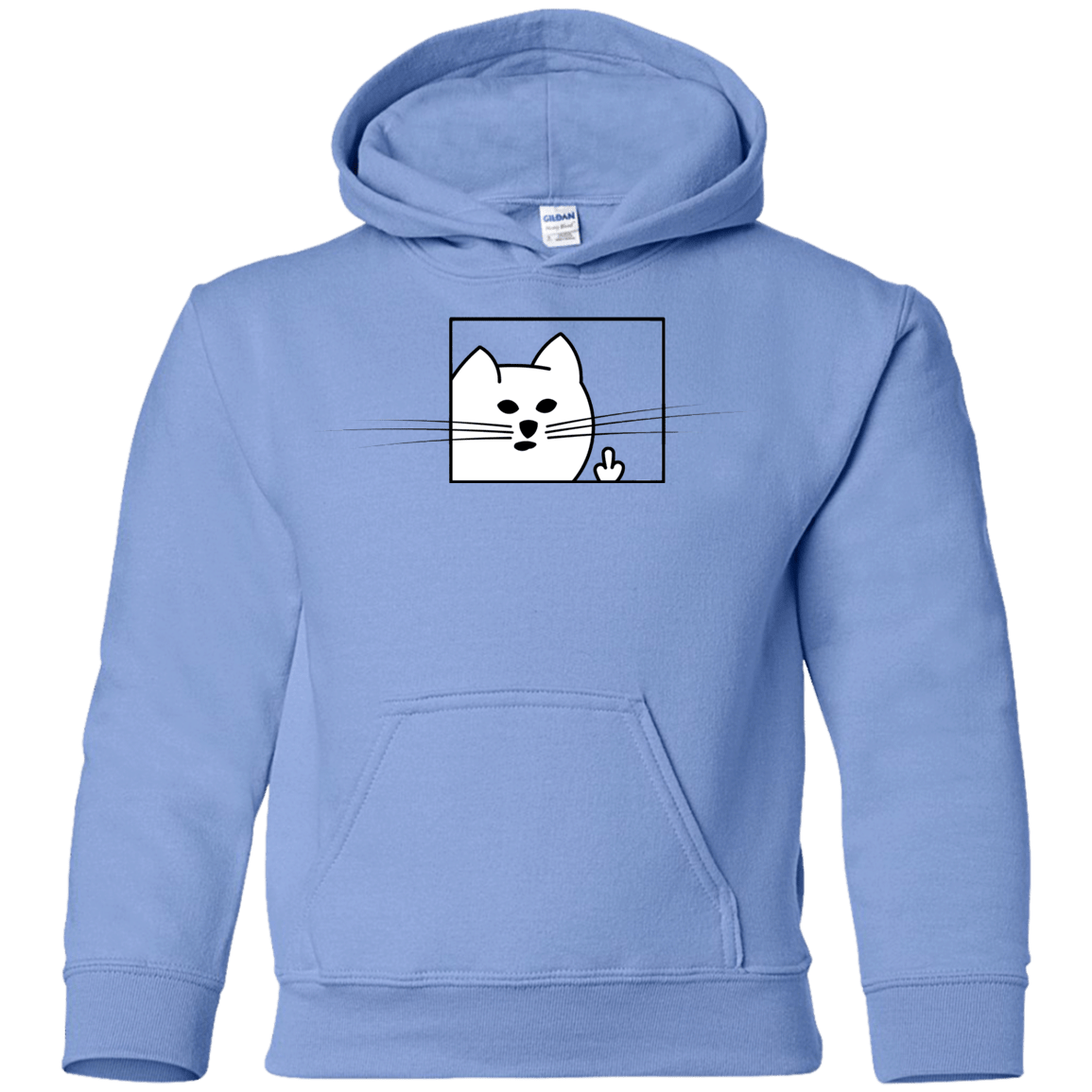 Sweatshirts Carolina Blue / YS Feline Flip Youth Hoodie