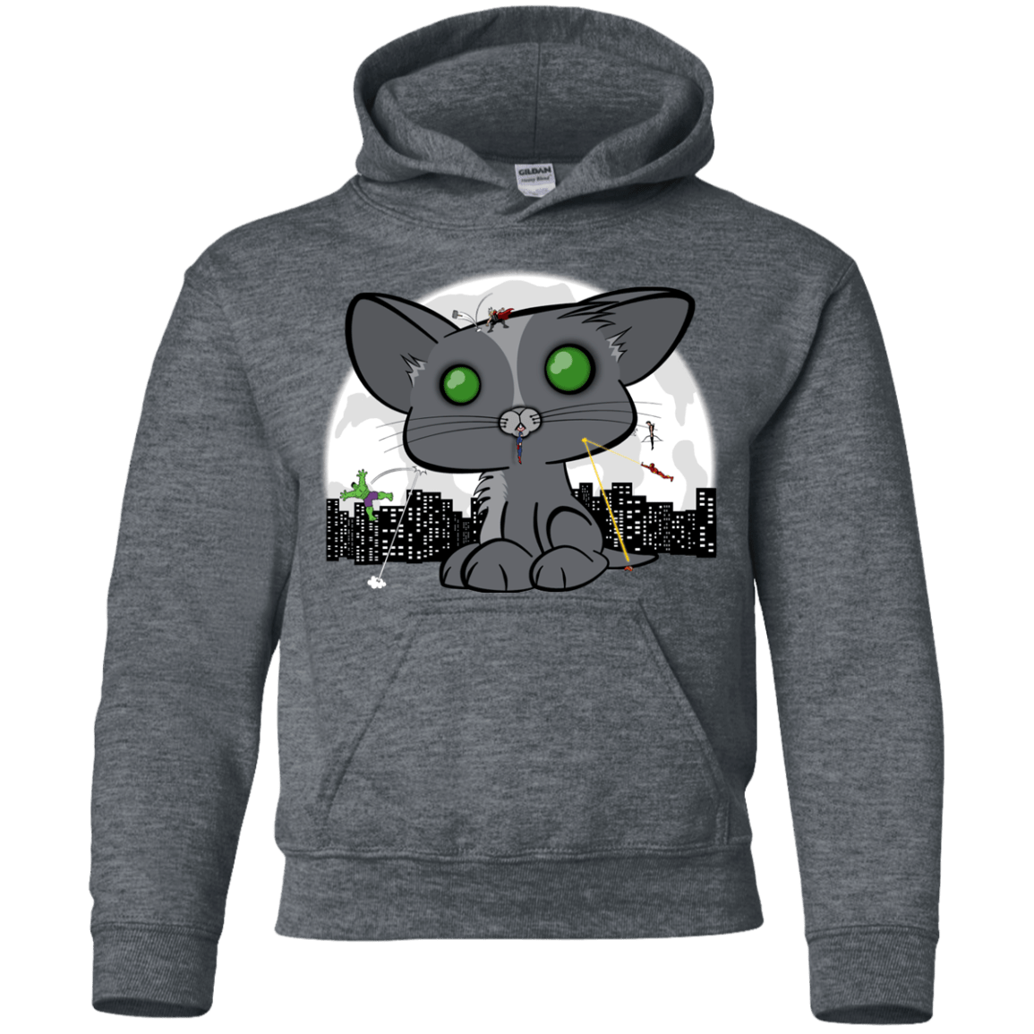 Sweatshirts Dark Heather / YS Felinity War Youth Hoodie