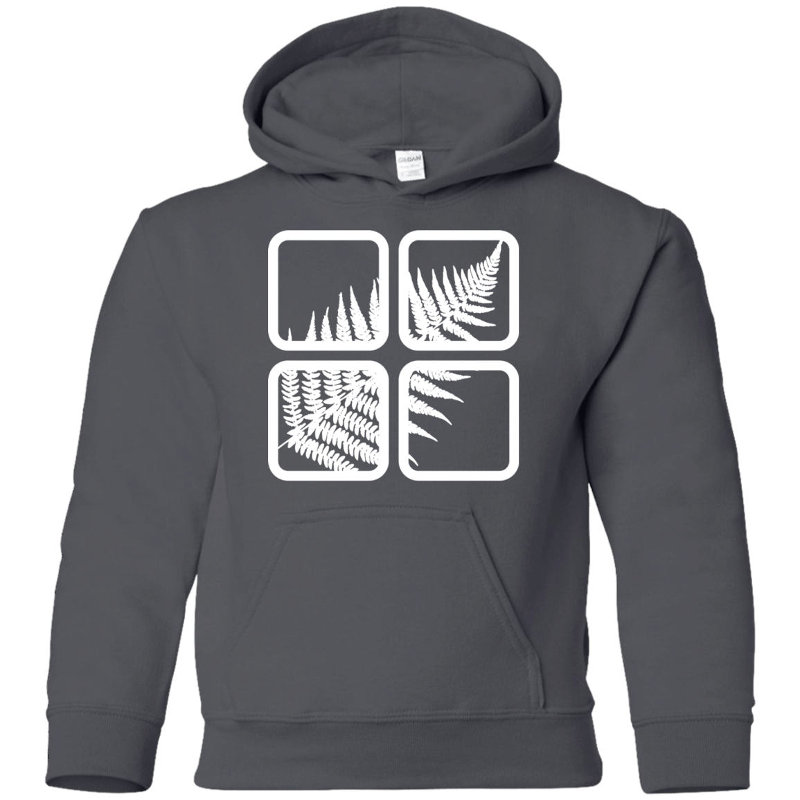 Sweatshirts Charcoal / YS Fern Pane Youth Hoodie