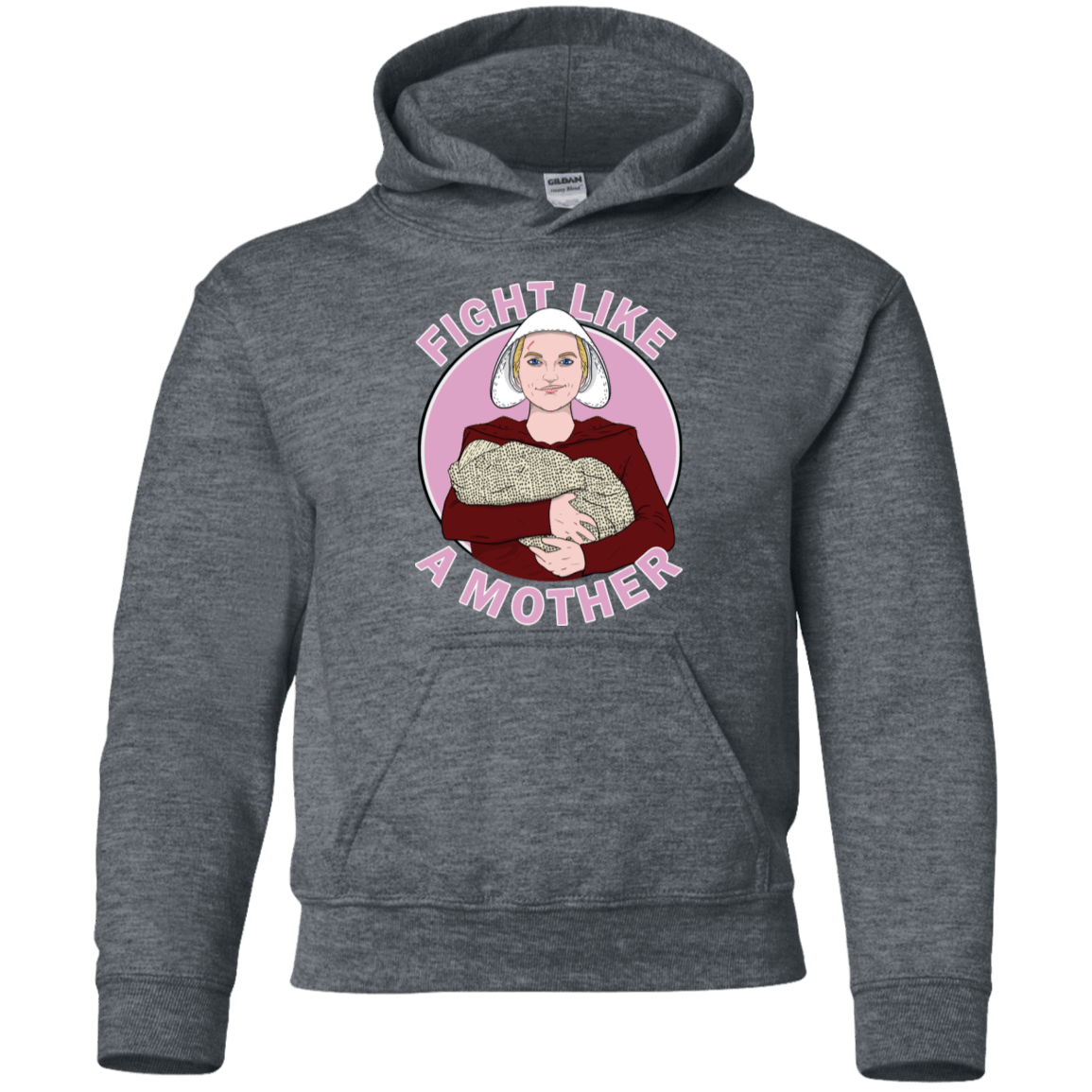 Sweatshirts Dark Heather / YS Fight Like a Mother Youth Hoodie