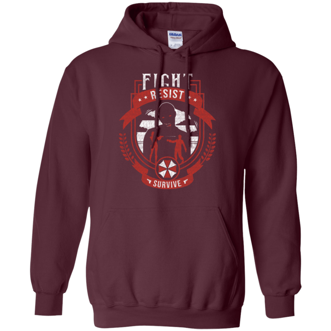 Sweatshirts Maroon / Small Fight, Resist, Survive Pullover Hoodie