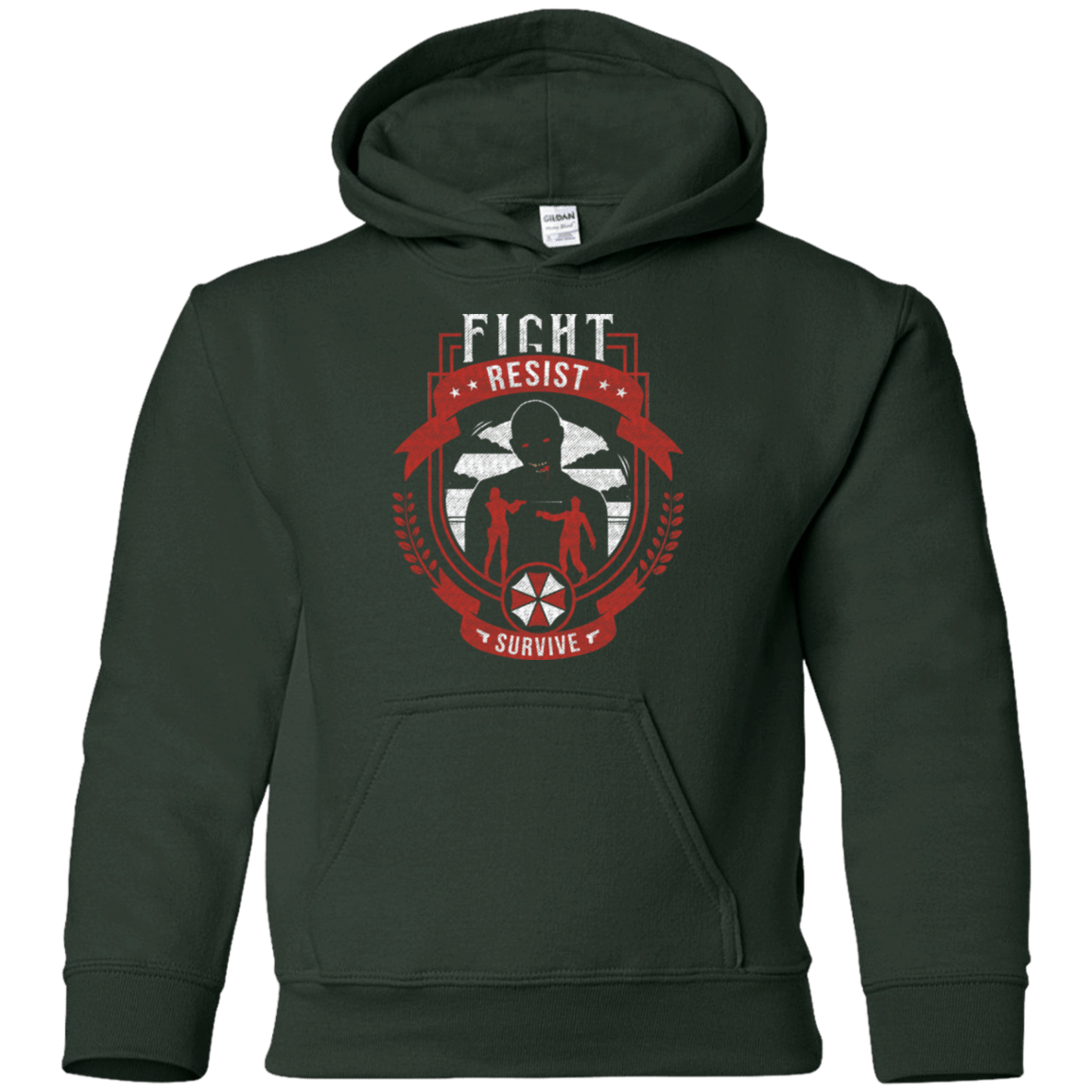 Sweatshirts Forest Green / YS Fight, Resist, Survive Youth Hoodie