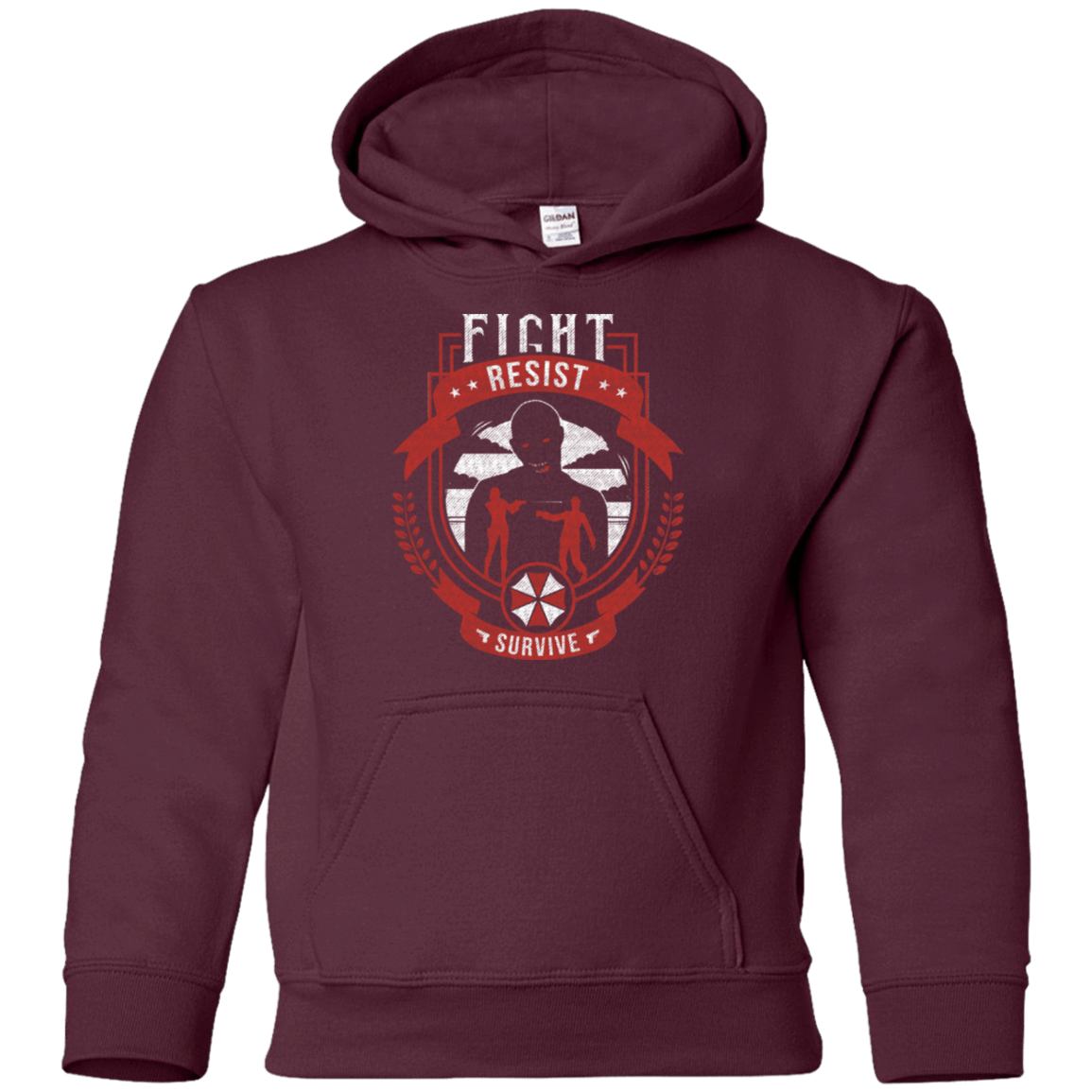 Sweatshirts Maroon / YS Fight, Resist, Survive Youth Hoodie