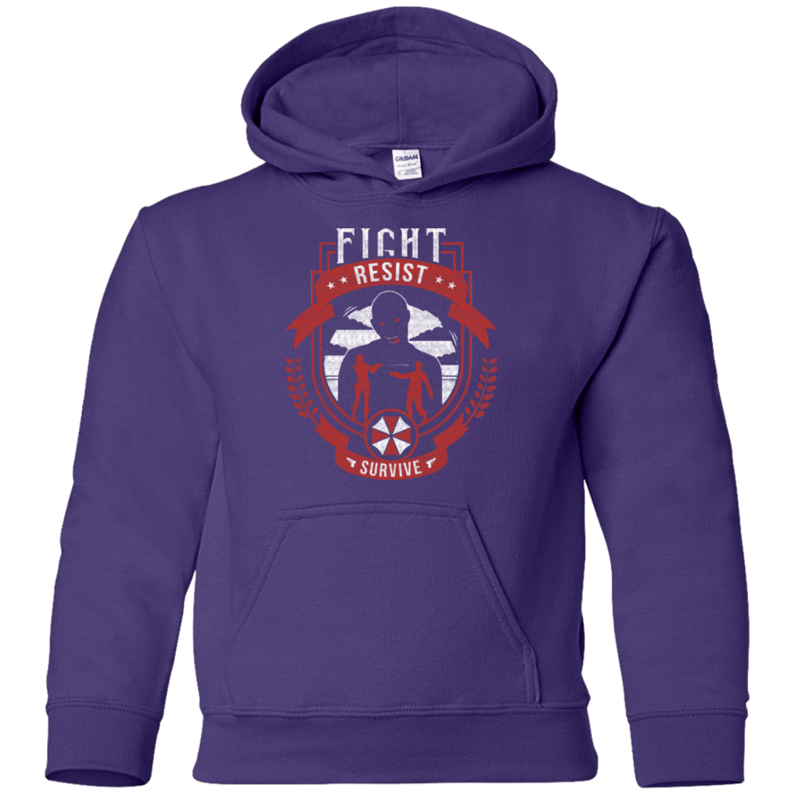 Sweatshirts Purple / YS Fight, Resist, Survive Youth Hoodie