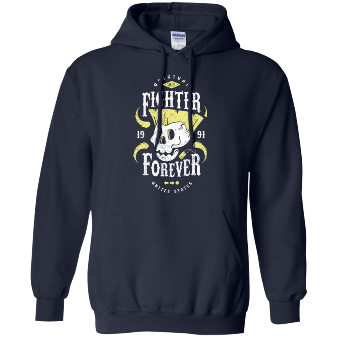 Sweatshirts Navy / Small Fighter Forever Guile Pullover Hoodie