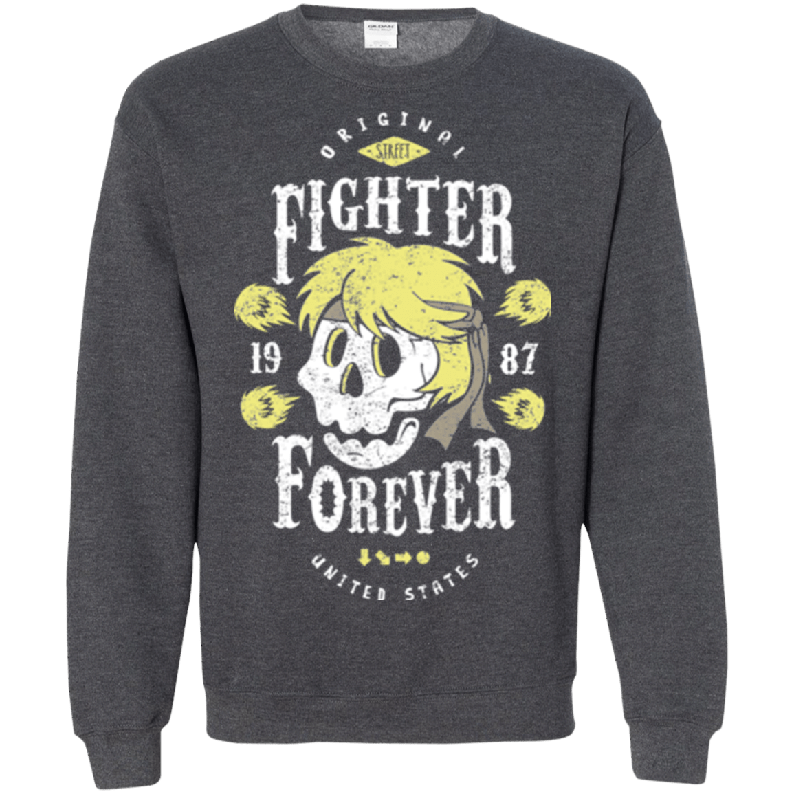 Sweatshirts Dark Heather / Small Fighter Forever Ken Crewneck Sweatshirt