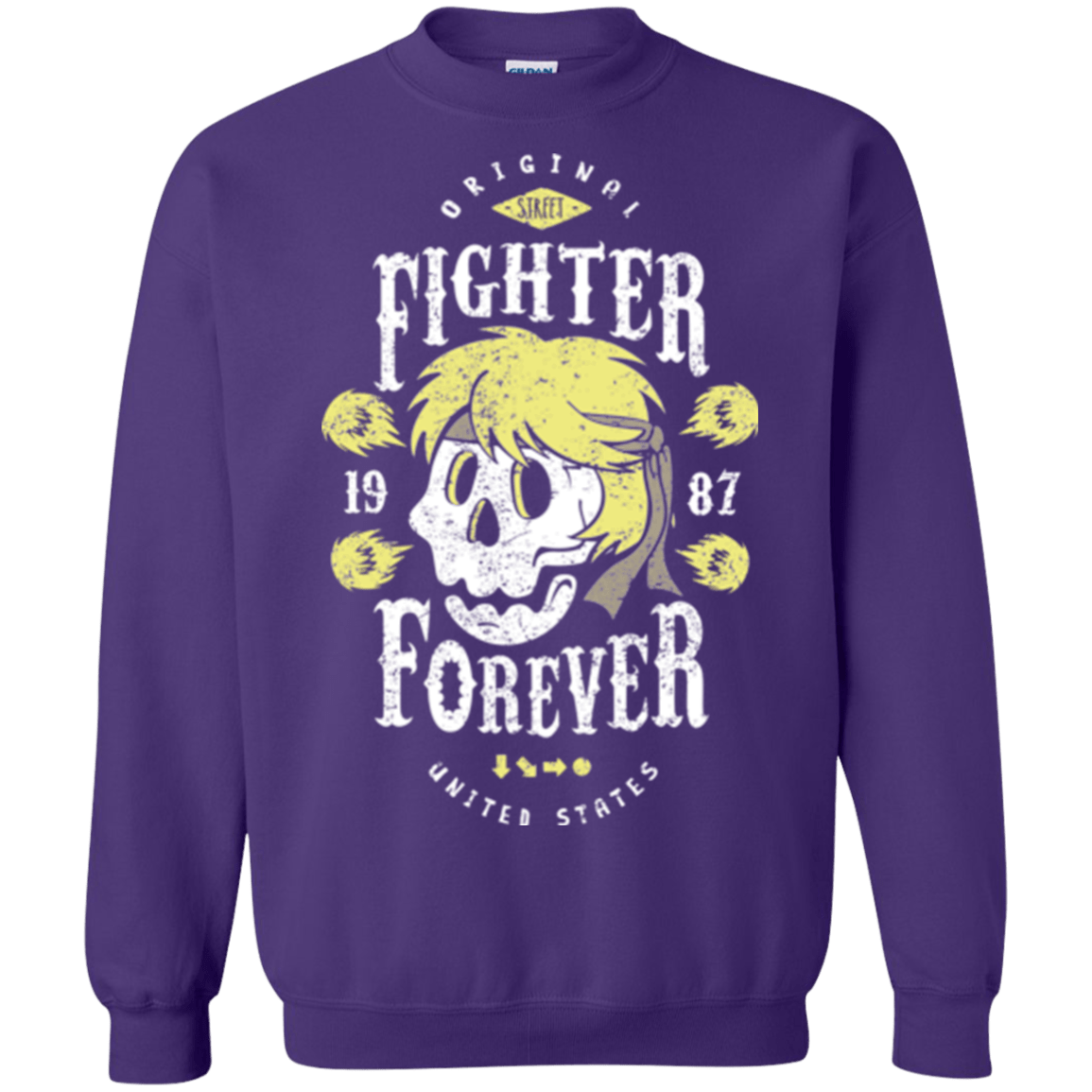 Sweatshirts Purple / Small Fighter Forever Ken Crewneck Sweatshirt