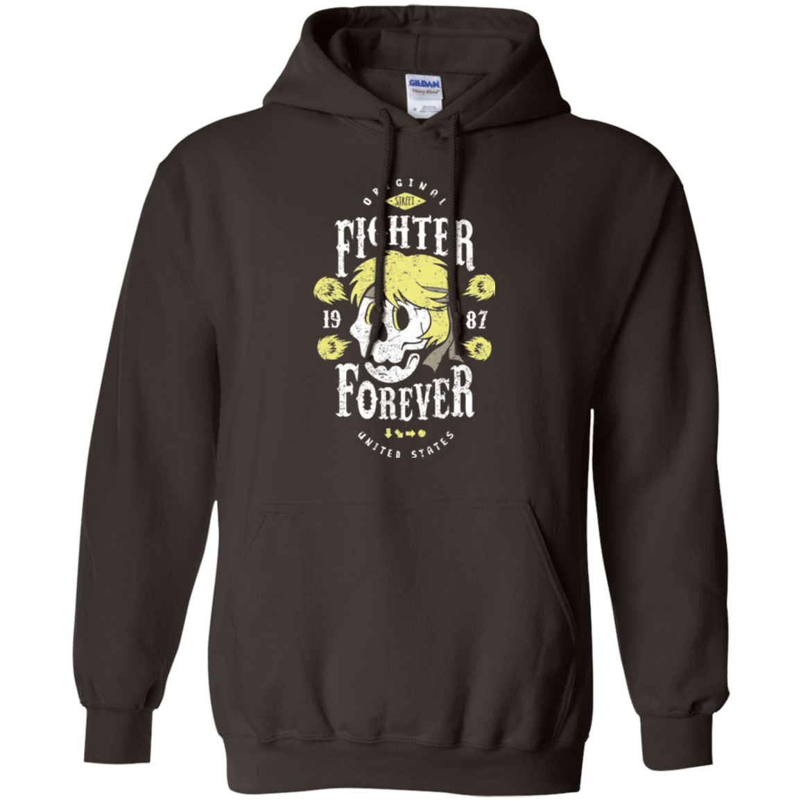 Sweatshirts Dark Chocolate / Small Fighter Forever Ken Pullover Hoodie