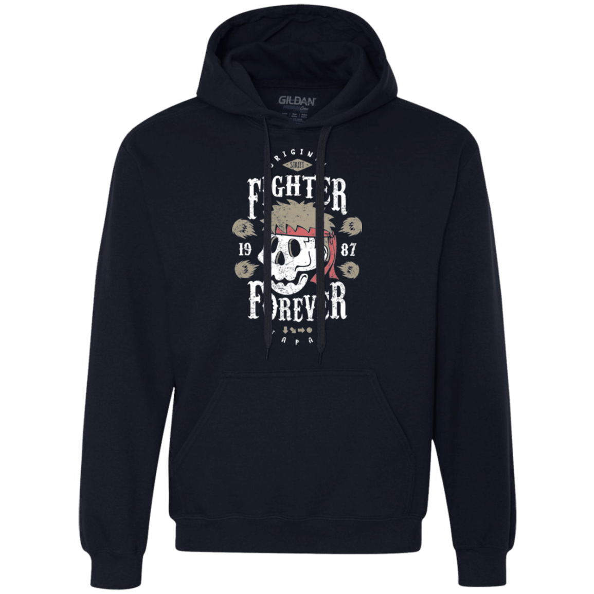 Sweatshirts Navy / Small Fighter Forever Ryu Premium Fleece Hoodie