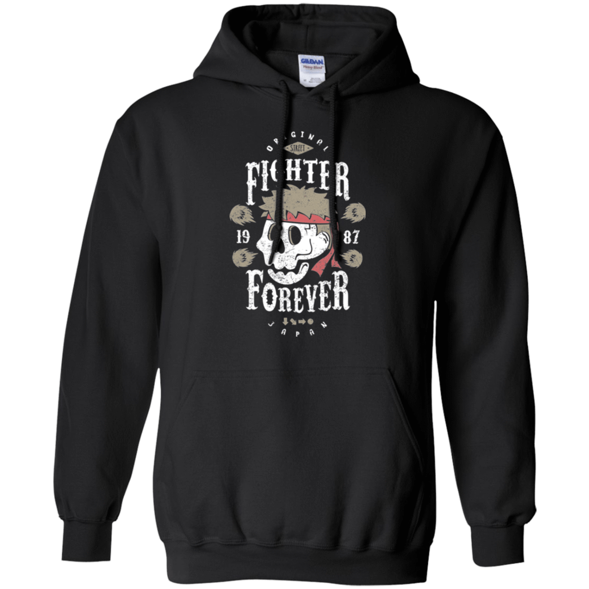 Sweatshirts Black / Small Fighter Forever Ryu Pullover Hoodie