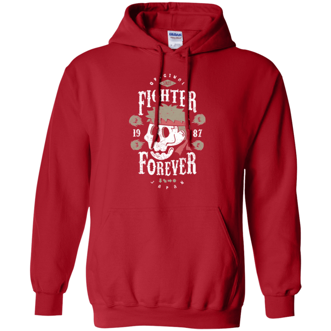 Sweatshirts Red / Small Fighter Forever Ryu Pullover Hoodie