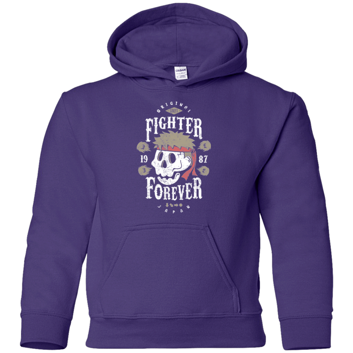Sweatshirts Purple / YS Fighter Forever Ryu Youth Hoodie