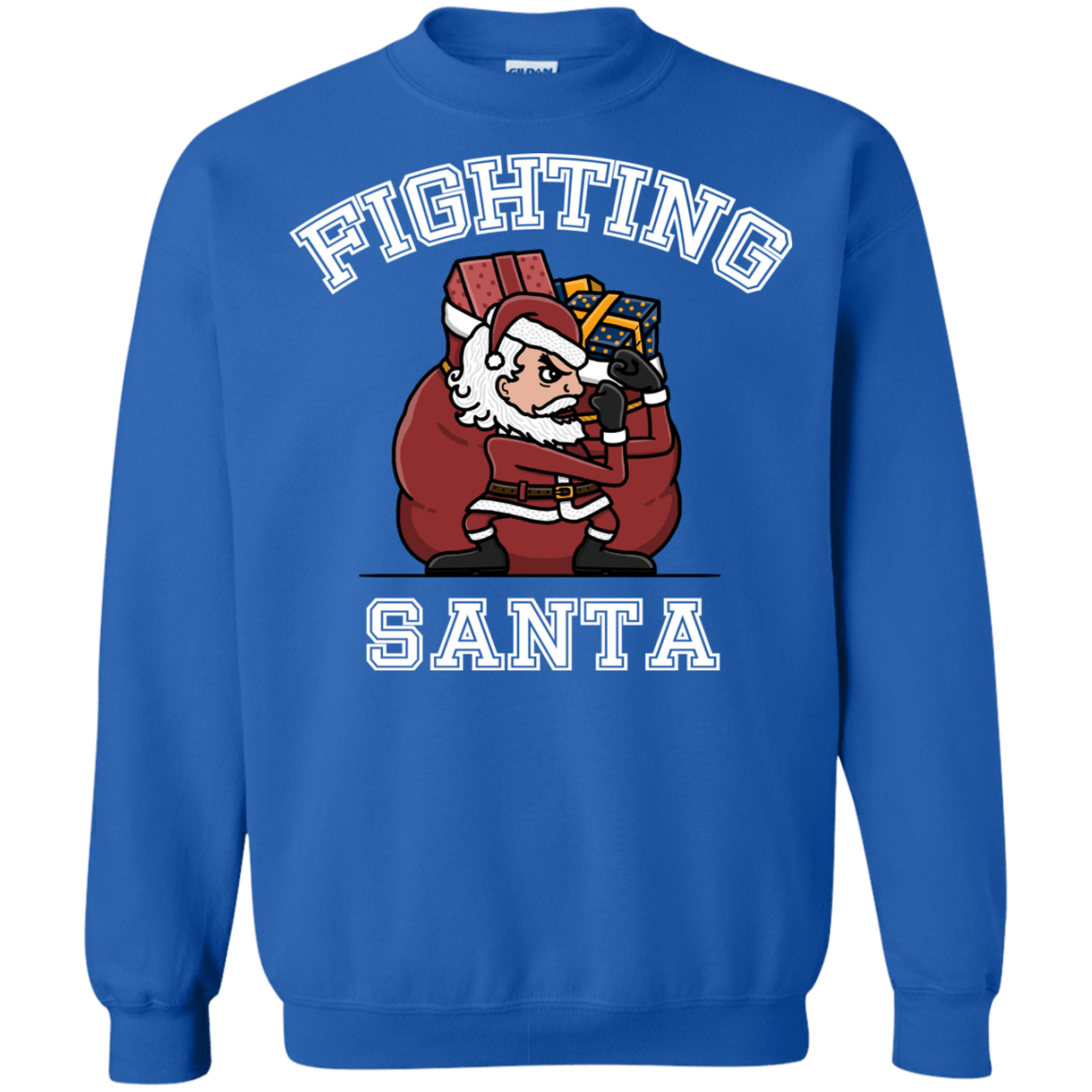 Sweatshirts Royal / S Fighting Santa Crewneck Sweatshirt