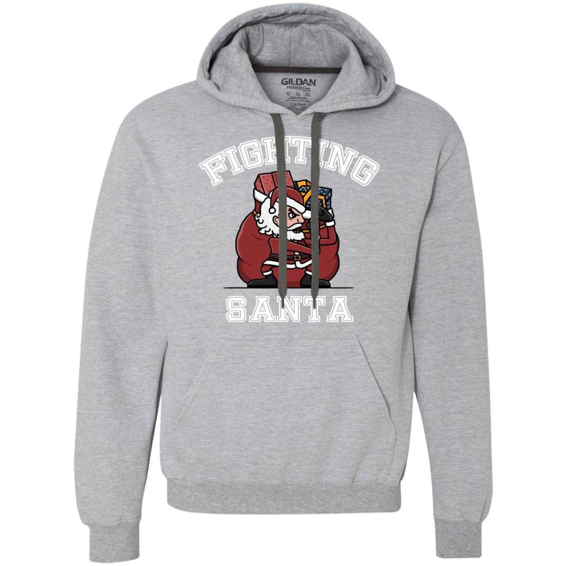 Sweatshirts Sport Grey / S Fighting Santa Premium Fleece Hoodie