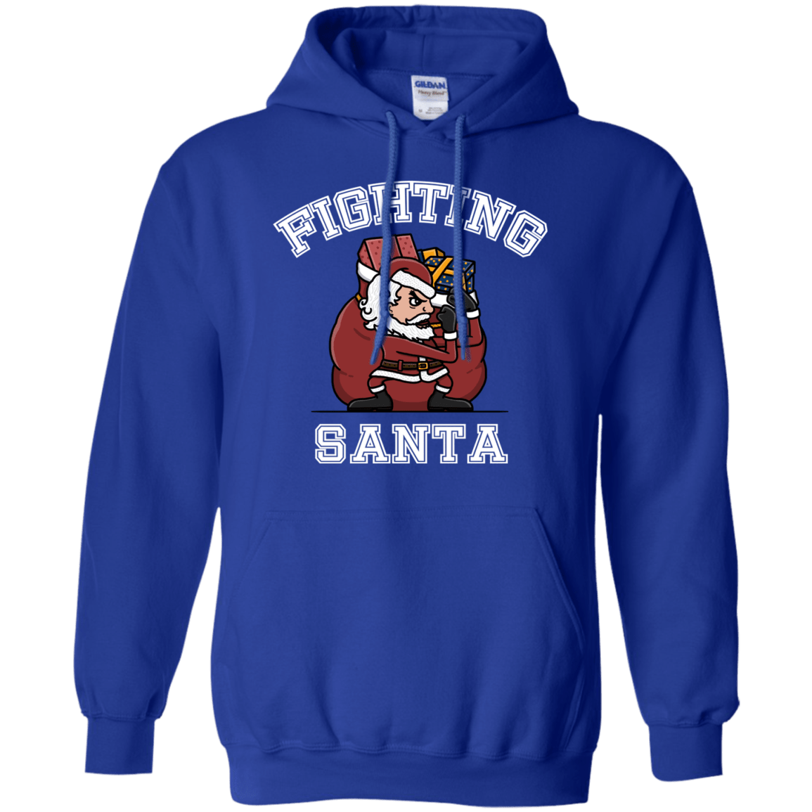 Sweatshirts Royal / S Fighting Santa Pullover Hoodie