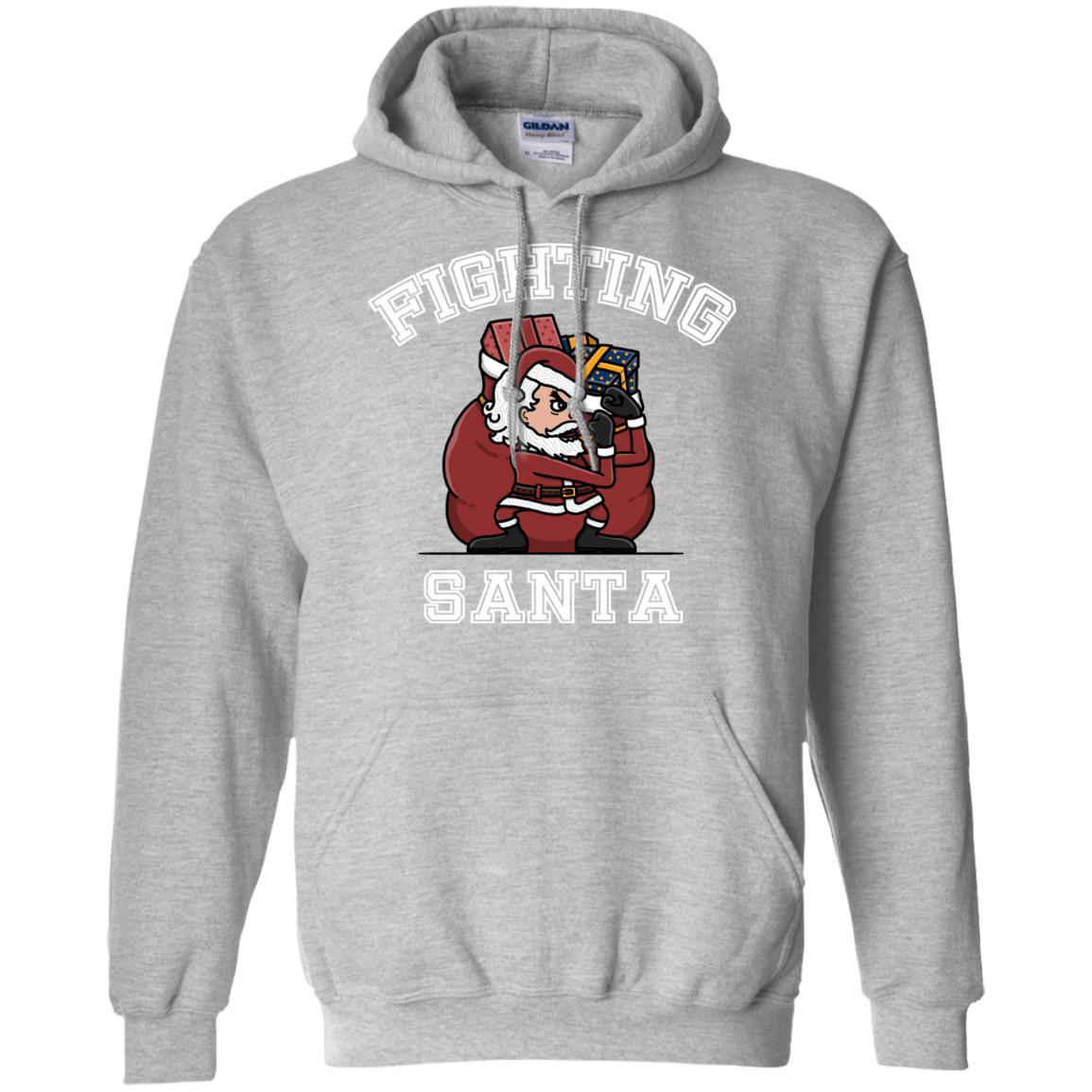 Sweatshirts Sport Grey / S Fighting Santa Pullover Hoodie