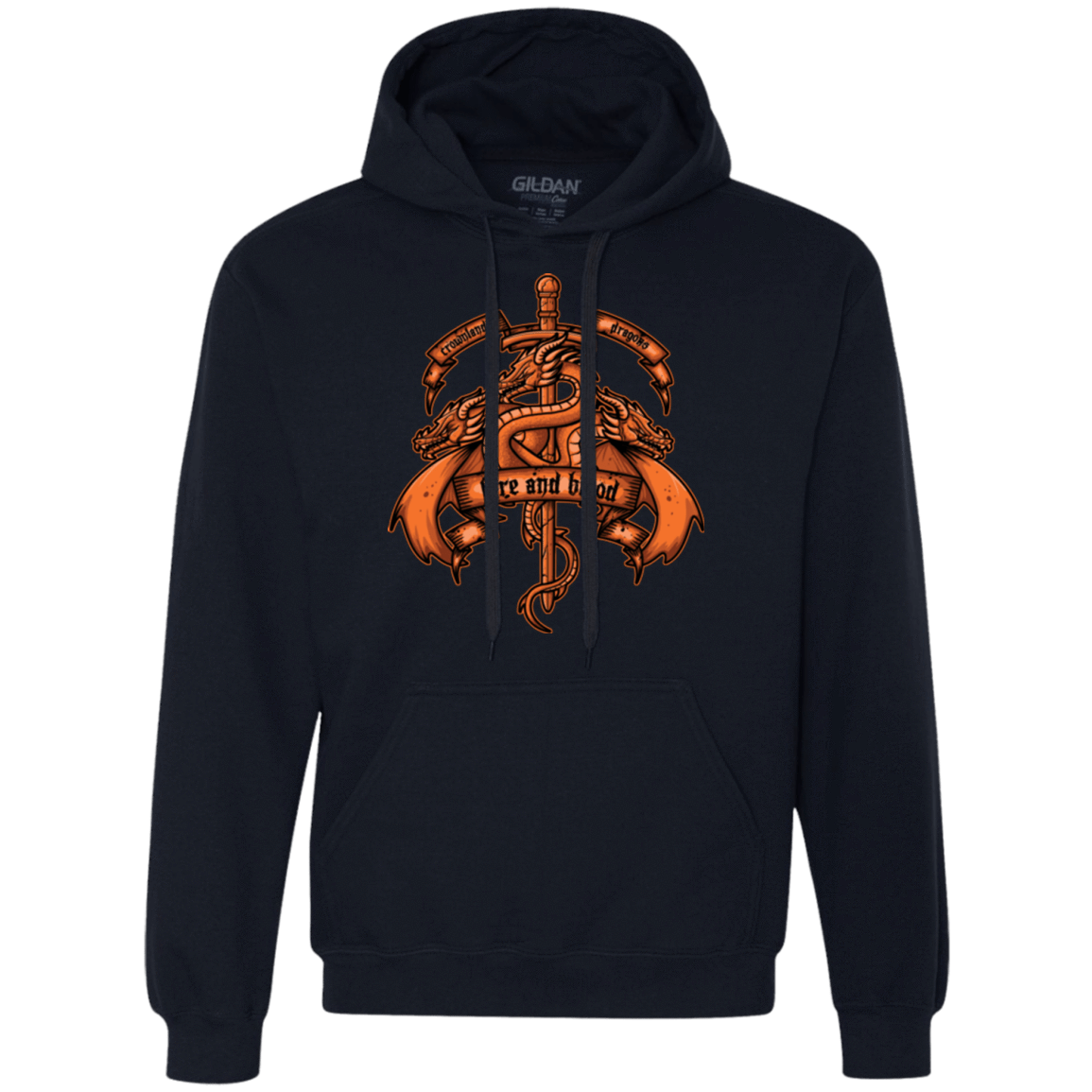 Sweatshirts Navy / Small FIRE AND BLOOD Premium Fleece Hoodie