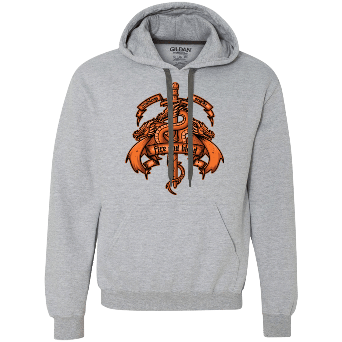 Sweatshirts Sport Grey / Small FIRE AND BLOOD Premium Fleece Hoodie