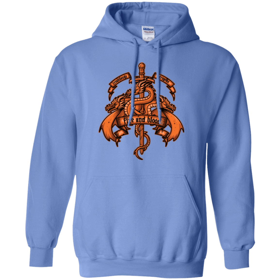 Sweatshirts Carolina Blue / Small FIRE AND BLOOD Pullover Hoodie