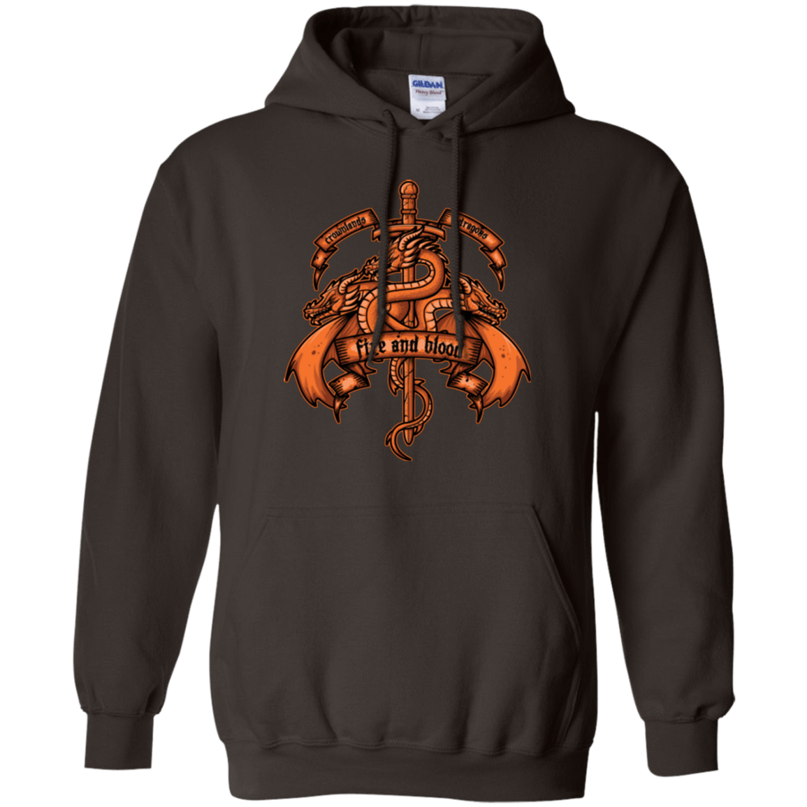 Sweatshirts Dark Chocolate / Small FIRE AND BLOOD Pullover Hoodie