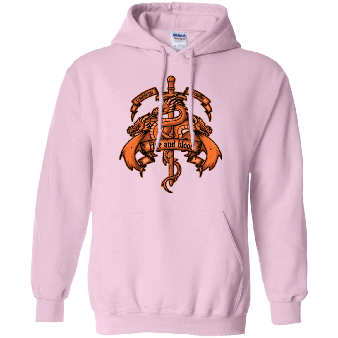 Sweatshirts Light Pink / Small FIRE AND BLOOD Pullover Hoodie