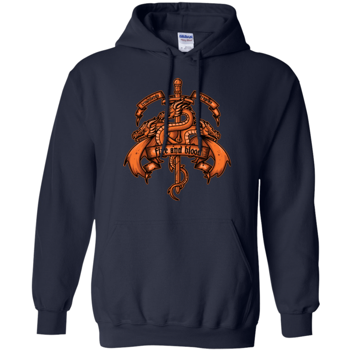 Sweatshirts Navy / Small FIRE AND BLOOD Pullover Hoodie