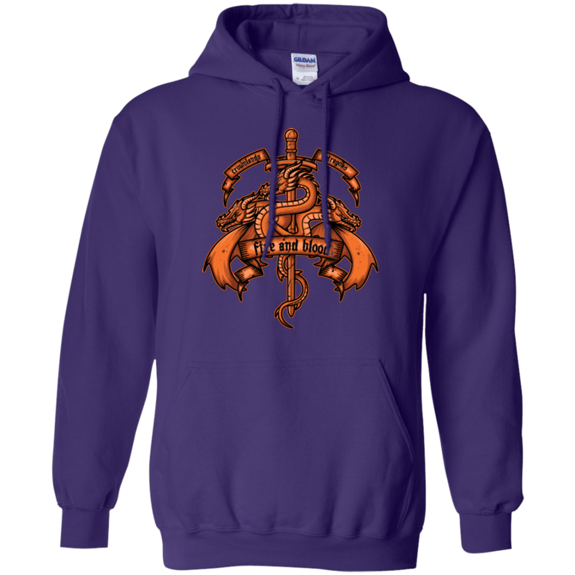 Sweatshirts Purple / Small FIRE AND BLOOD Pullover Hoodie