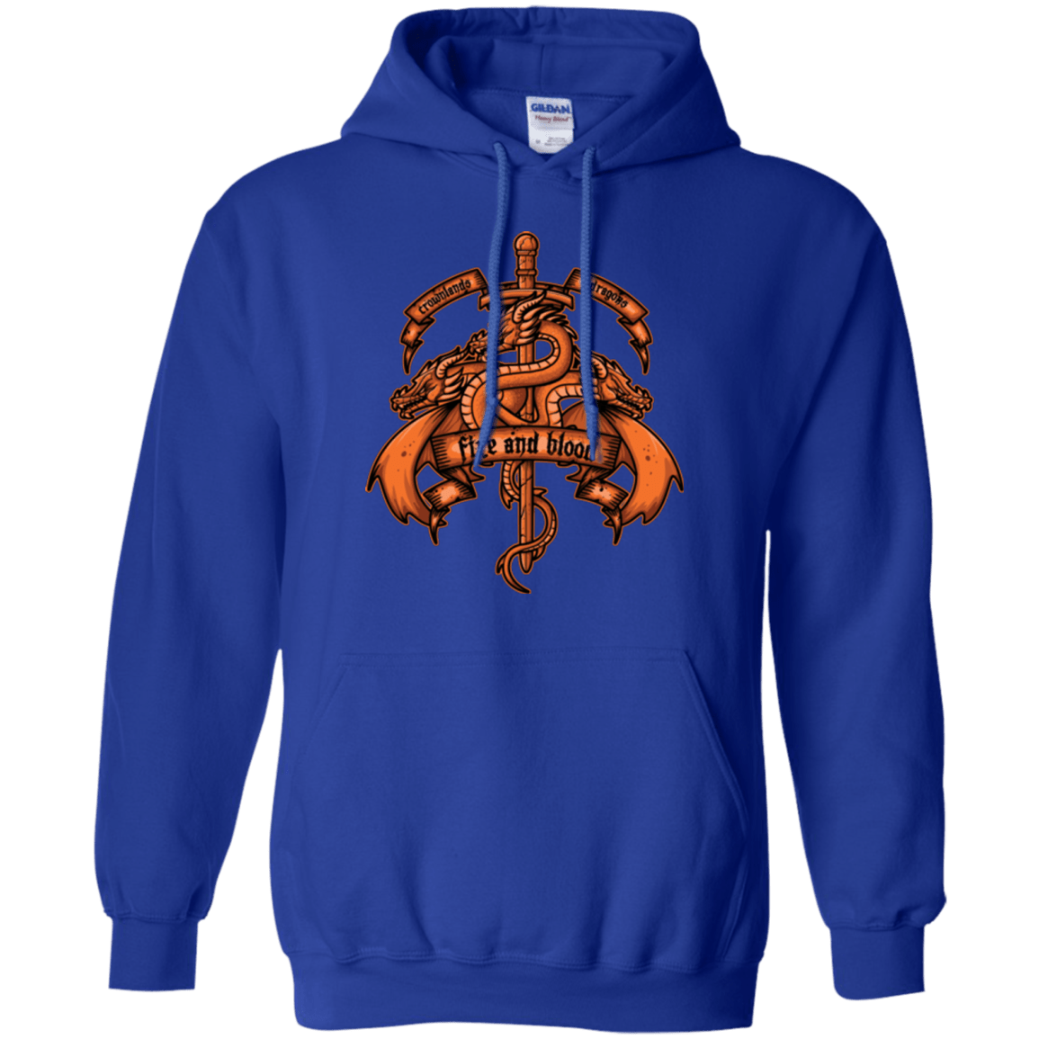 Sweatshirts Royal / Small FIRE AND BLOOD Pullover Hoodie