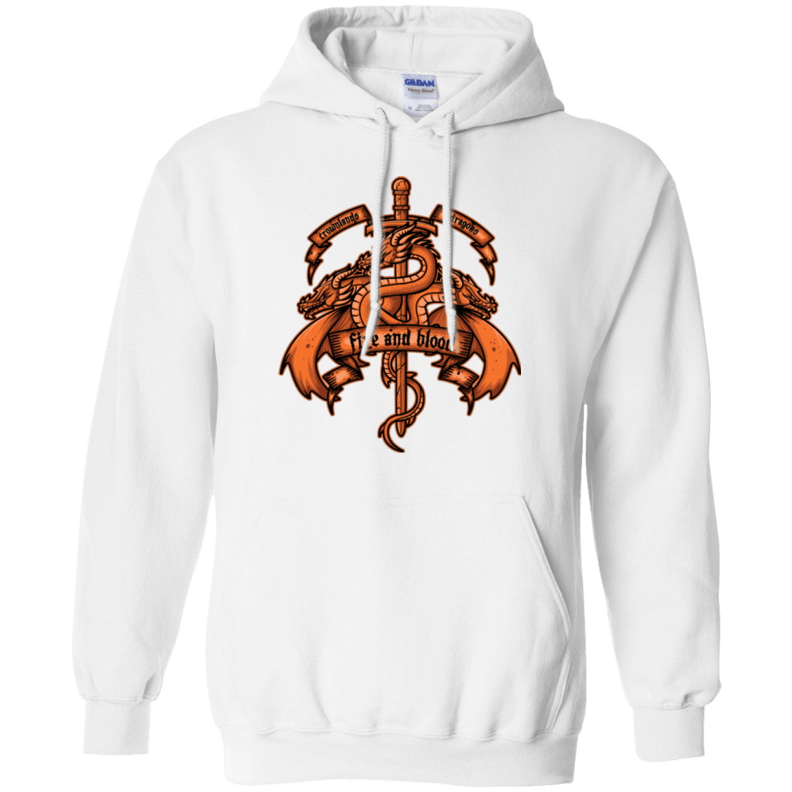 Sweatshirts White / Small FIRE AND BLOOD Pullover Hoodie