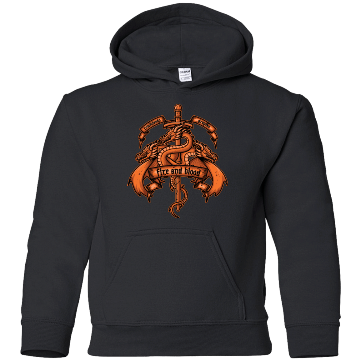 Sweatshirts Black / YS FIRE AND BLOOD Youth Hoodie