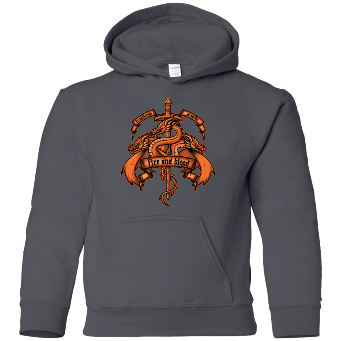 Sweatshirts Charcoal / YS FIRE AND BLOOD Youth Hoodie