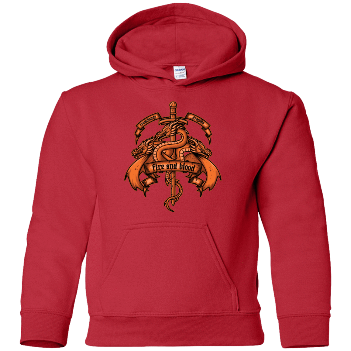 Sweatshirts Red / YS FIRE AND BLOOD Youth Hoodie