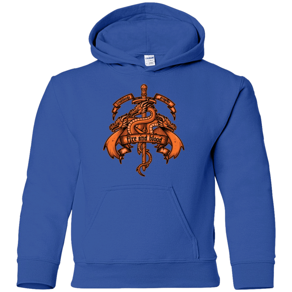 Sweatshirts Royal / YS FIRE AND BLOOD Youth Hoodie