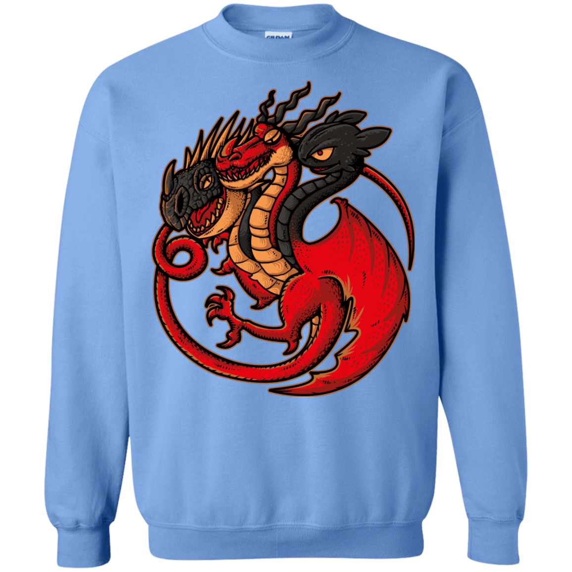 Sweatshirts Carolina Blue / Small FIRE BLOOD AND TRAINING Crewneck Sweatshirt