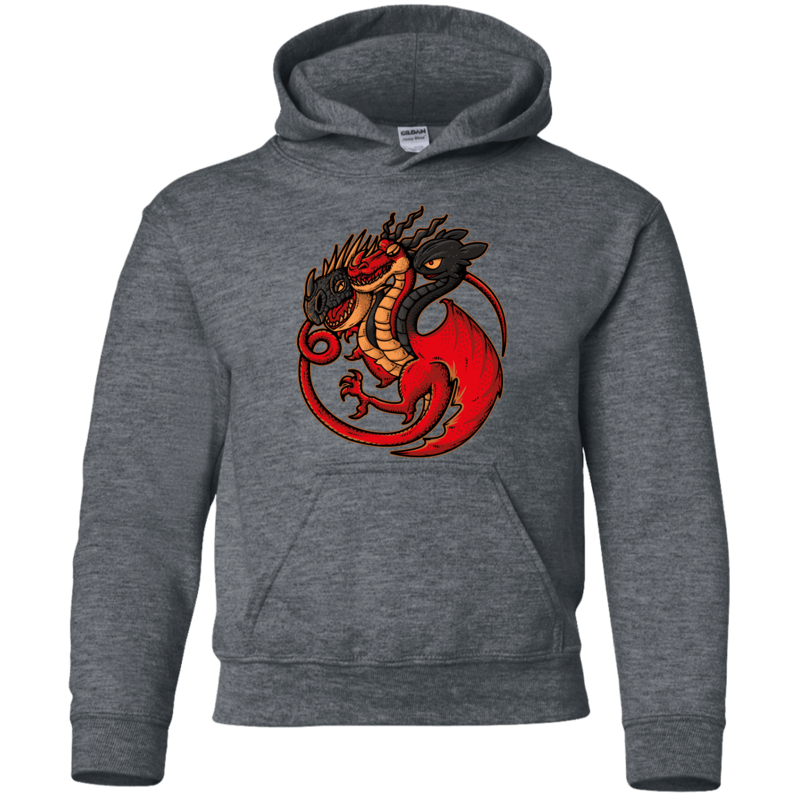 Sweatshirts Dark Heather / YS FIRE BLOOD AND TRAINING Youth Hoodie