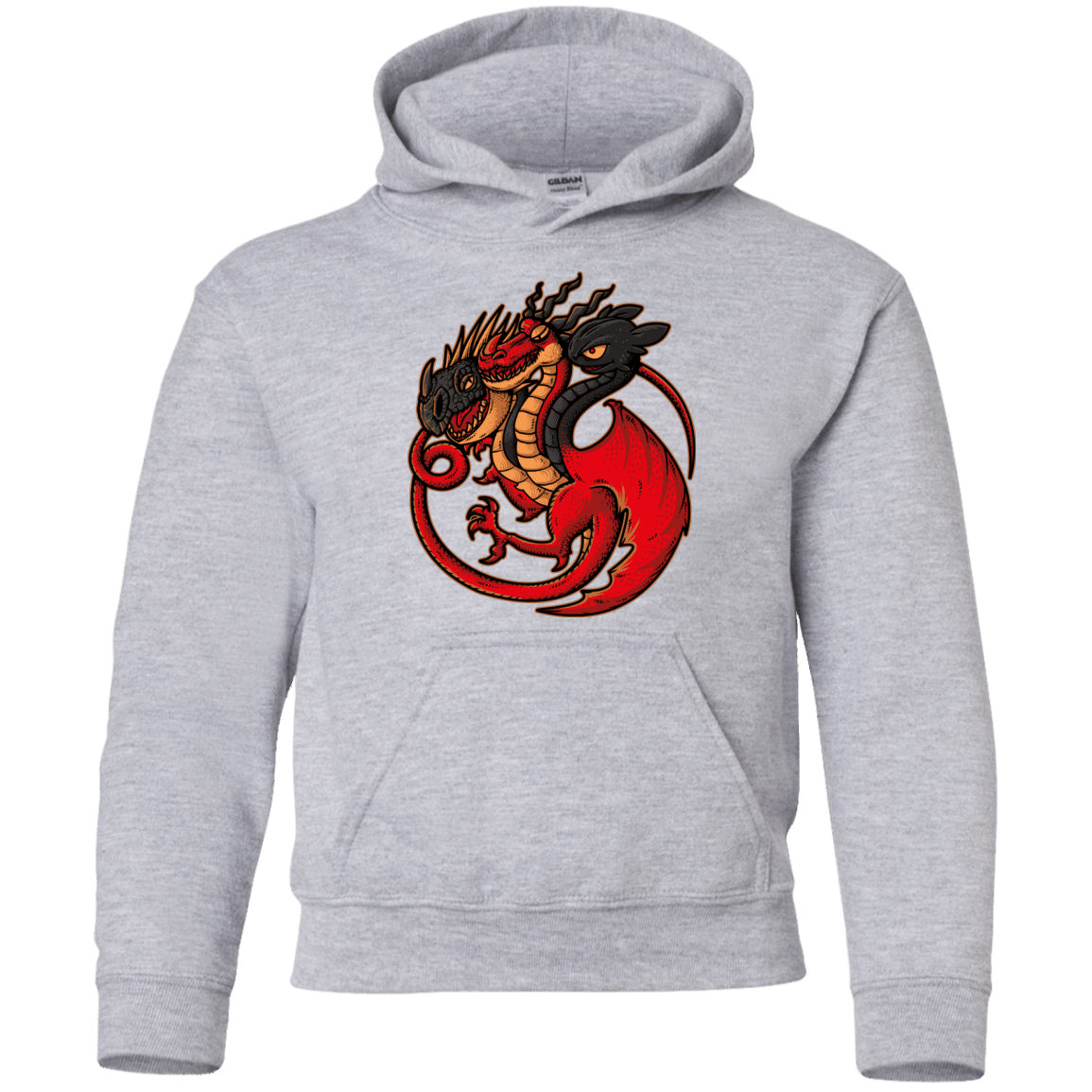 Sweatshirts Sport Grey / YS FIRE BLOOD AND TRAINING Youth Hoodie