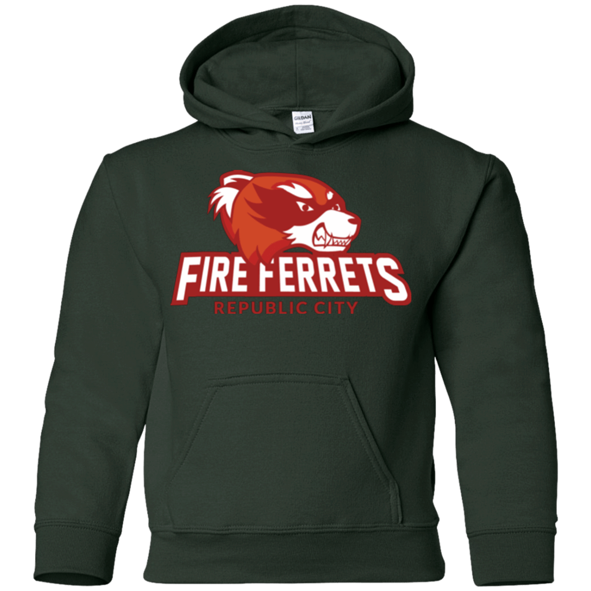 Sweatshirts Forest Green / YS Fire Ferrets Youth Hoodie