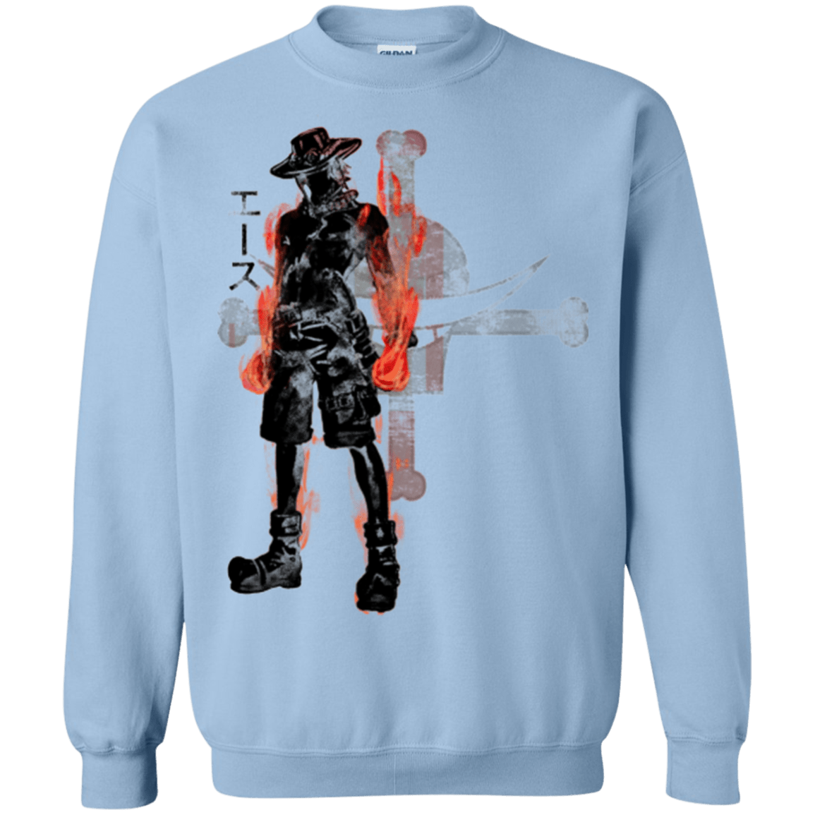 Sweatshirts Light Blue / Small Fire fist Crewneck Sweatshirt