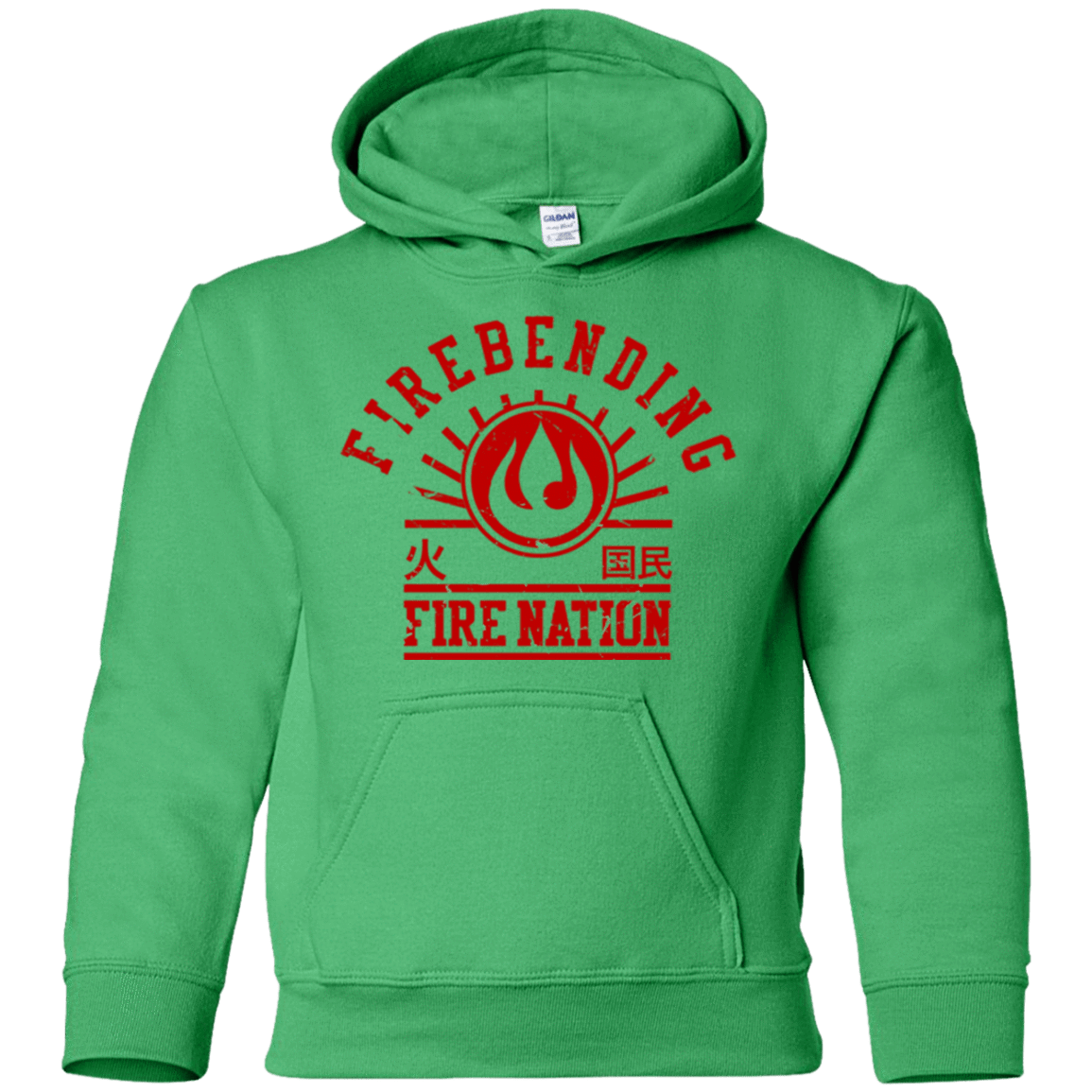 Sweatshirts Irish Green / YS Fire Nation Youth Hoodie