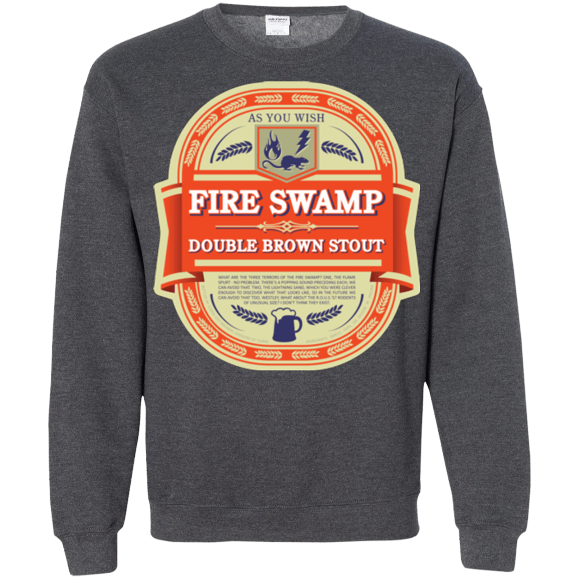 Sweatshirts Dark Heather / Small Fire Swamp Ale Crewneck Sweatshirt