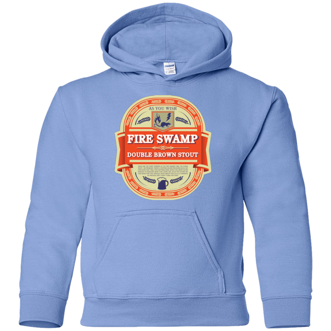 Sweatshirts Carolina Blue / YS Fire Swamp Ale Youth Hoodie